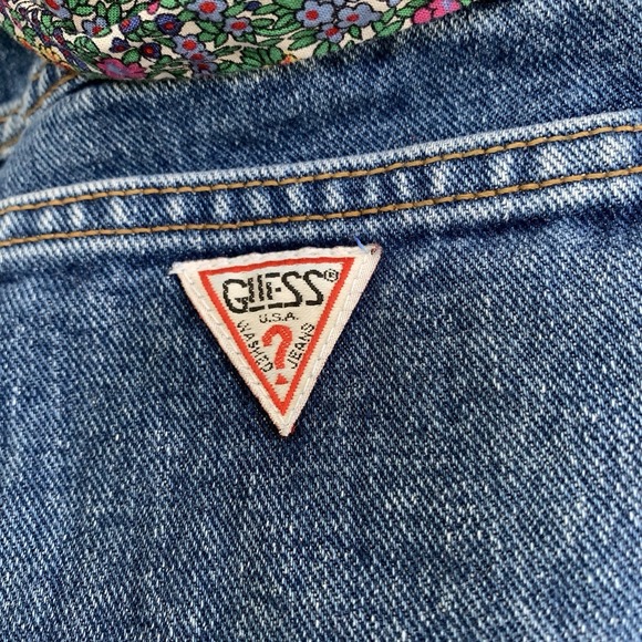 Guess Jeans George Marciano 1980's Custom Made Denim Fashion Shoulder Bag Purse - Picture 7 of 16